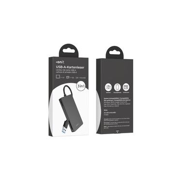 onit Card Reader Extern USB-A 3-in-1