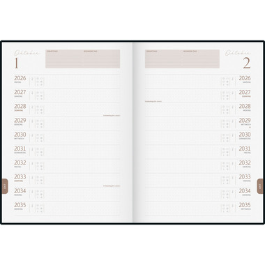 RIDOIDE 10 Jahresagenda 2026-2035 7022404016.26 1T/1S grau DE 21x29.1cm