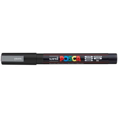 UNI-BALL Posca Marker 0,9-1,3mm PC-3M SILVER silber, Rundspitze