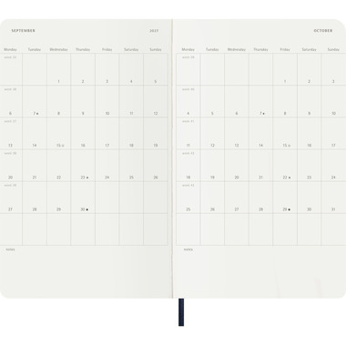 MOLESKINE Agenda Classic Large 2027 DSB2012WN3Y27 1S/1P zaffiro SC 13x21cm