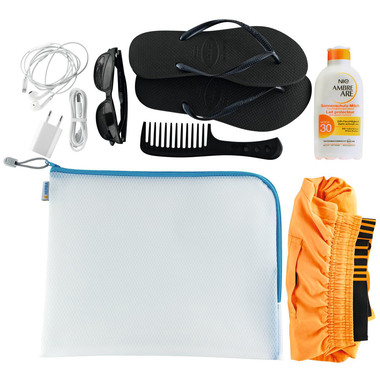 HERMA Tasca documenti con zip A4 20015 blu, 36x28cm