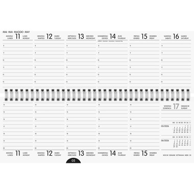 SIMPLEX Calendario orizz. Colors 2026 40656.26 1S/2P verde ML 29x10.5cm