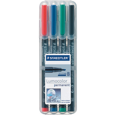STAEDTLER Lumocolor permanent B 314 WP4 4 colori ass.