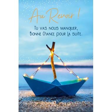 ABC Abschiedskarte FR B6 53218 Papierschiffchen