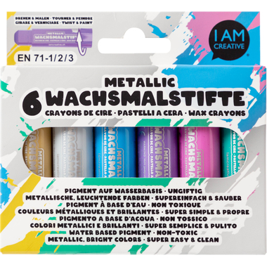 I AM CREATIVE Wachsmalstifte 4005.55 Metallic 6 Stück
