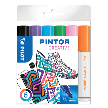 PILOT Marker Set Pintor M S6/0517436 6 Farben creative