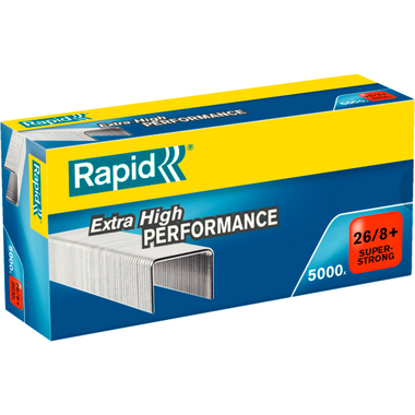 RAPID Heftklammern SuperStrong 26/8+ 24862200 verzinkt 5000 Stück