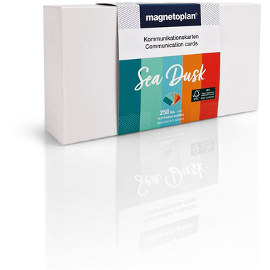 MAGNETOPLAN Kommunikations-Karten 20x10cm 112501550 Set Sea Dusk ass. 250 Stück
