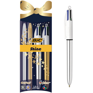 BIC Stylo à bille set Shine 933979 4 Colours 4 pcs.