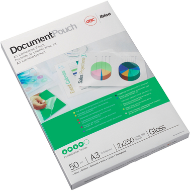 GBC Pochettes à plastifier A3 3740450 brillant, 250my 50 pcs.