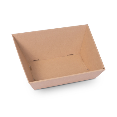 Gift basket trapezoidal in brown 300x200x150mm