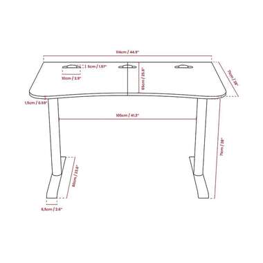 Arozzi Arena Small Gaming Table Schwarz