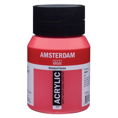 AMSTERDAM Peinture acrylique 500ml 17723172 transparent rot mittel 317