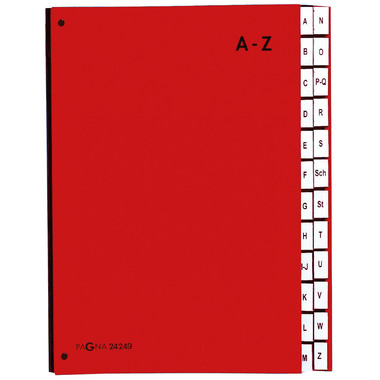 PAGNA Cartella banco A4 24249-01 rosso A-Z