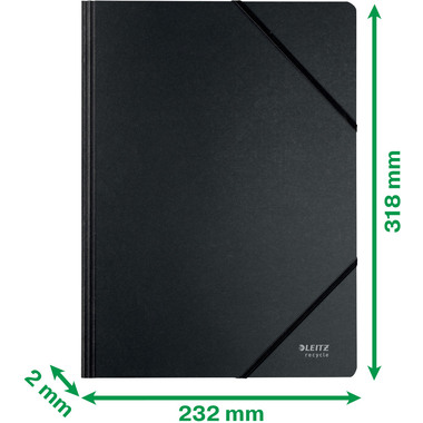 LEITZ Cartellina elastico Recycle A4 3908-00-95 nero, cartone