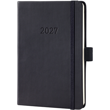 CONCEPTUM Wochenkalender 2027 C2713 1W/2S schwarz 10.8x15.1cm