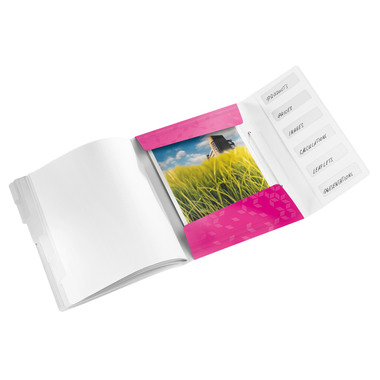 LEITZ Ordnungsmappe WOW PP A4 46330023 pink 6-teilig