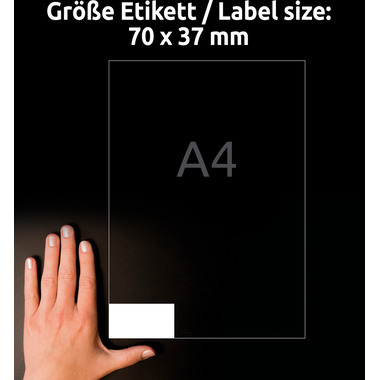 AVERY ZWECKFORM Universal-Etiketten 70x37mm 6605 weiss 156 Stk./65 Blatt