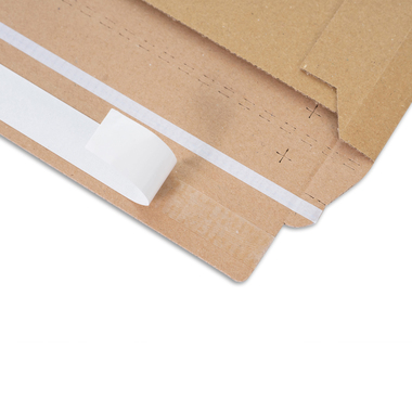 Shipping bag with self-adhesive seal in brown 215x300x50mm
