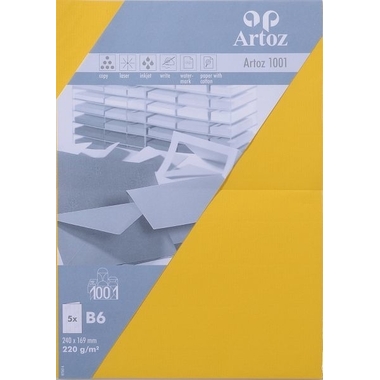 ARTOZ Cartoline 1001 B6 107362262 220g, giallo sole 5 pezzi