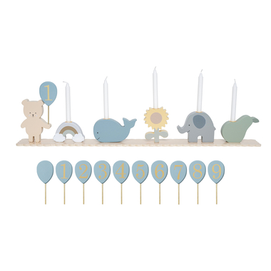 JABADABADO Décoration d'anniversaire 63cm T312 bleu 11 pièces