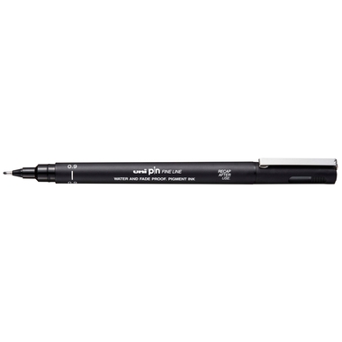UNI-BALL Fineliner Pin 0.9mm PIN09200(S) BLACK schwarz