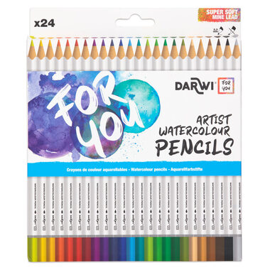 DARWI Crayons d'aquarelle DF2200024K01C 24 pièces