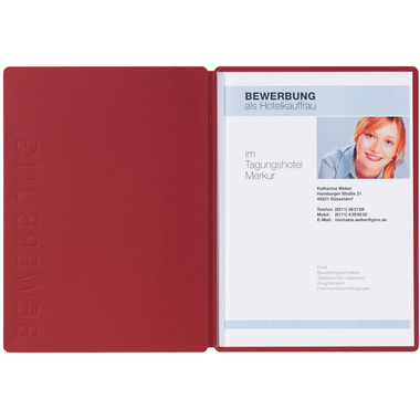 PAGNA Bewerbungsmappe Solo A4 22006-01 rot 5mm