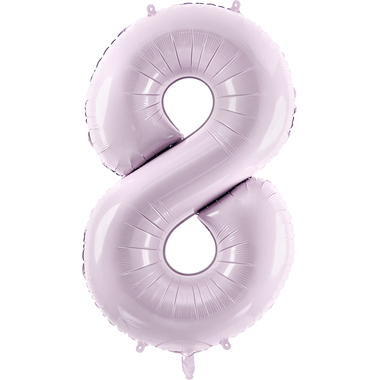 PARTYDECO Ballon en plastique no. 8 72cm FB230G-8-014 violet