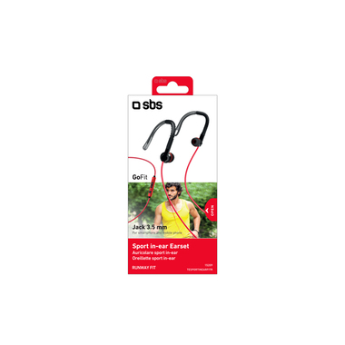 Écouteurs intra-auriculaires stéréo avec câble, Sport Runway Fit avec crochet réglable, prise jack 3,5 mm