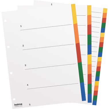KOLMA Register KolmaFlex A4 18.054.20 mehrfarbig 5-teilig
