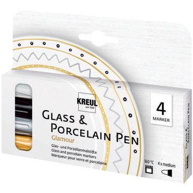 KREUL Porzellanmarker 16431 Glamour, 4 Set