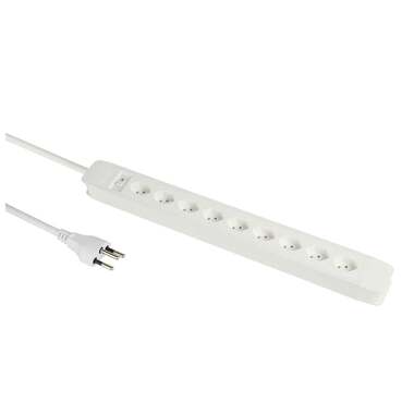 Schönenberger multipresa 9 x T13 orizzontale 5 m, bianco