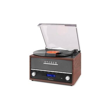 Audizio Tourne-disque Bluetooth Frisco Brun/Gris