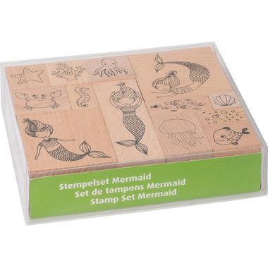HEYDA Set timbro Mermaid 12x10x3cm 204888678 marrone 10 pezzi