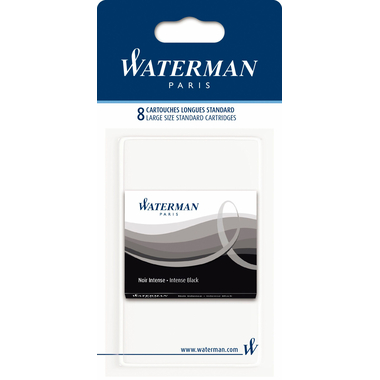 WATERMAN Tintenpatrone S0712991 schwarz, 8 Stück