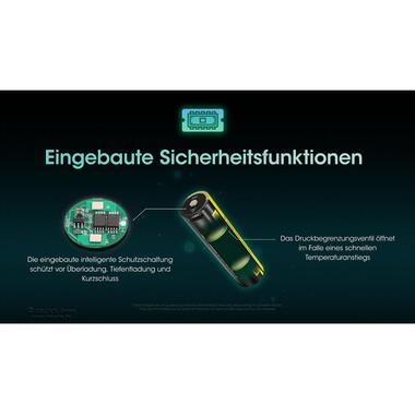 Nitecore Batterie NL1836R Li-Ion Typ 18650 avec USB-C 3600 mAh, 1 Pièce/s