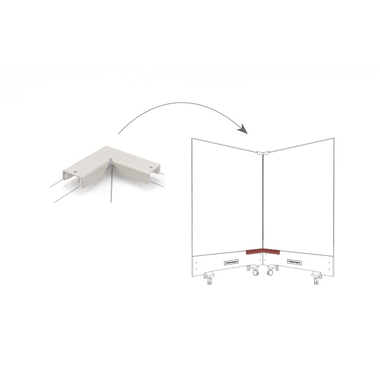 MAGNETOPLAN Top-Connector double corner 1146097 weiss, für Infinity Wall
