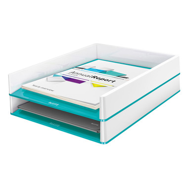 LEITZ Briefablage WOW DuoColour A4 5361-10-51 weiss/eisblau
