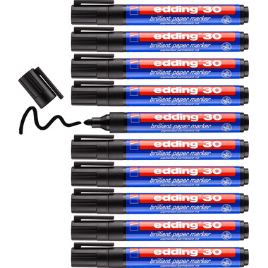 EDDING Marqueur permanent 30 30-1 noir