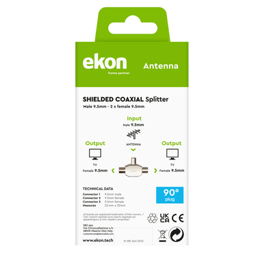 Shielded coaxial splitter