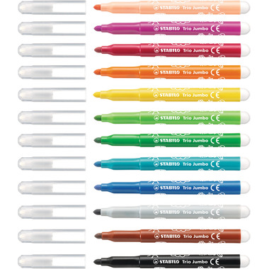 STABILO Penna fibre Trio Jumbo 3mm 380/12 12 pezzi