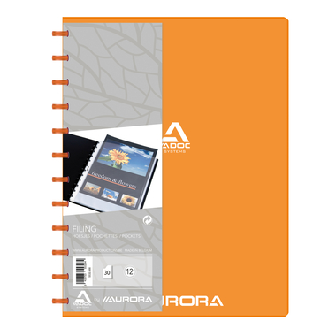 ADOC Livre prés. PP transparent A4 5532.600 orange 30 poches