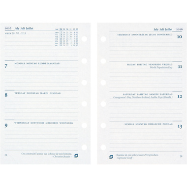 SUCCES Agenda Junior 2026 842207000026U 1W/2S Ersatzkal. 8x12.5cm