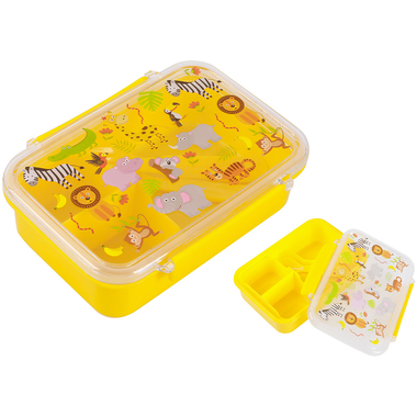 I-DRINK Lunch Box with spoon + fork ID2011 Animals