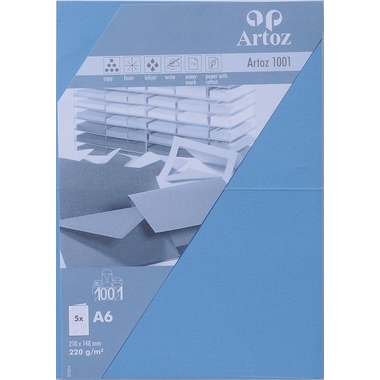 ARTOZ Cartes 1001 A6 107322264 220g, bleu marie 5 feuilles