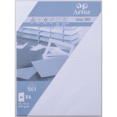 ARTOZ Karten 1001 E6 107372262 220g, blütenweiss 5 Blatt