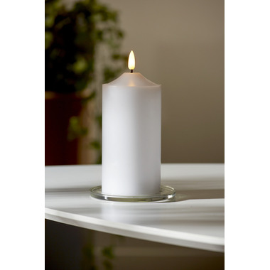 STAR TRADING LED Kerze Flamme 17cm 12.064-09 weiss