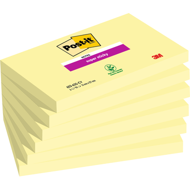 POST-IT Notes Super Sticky 76x127mm 6556SSCY giallo 6x90 fogli