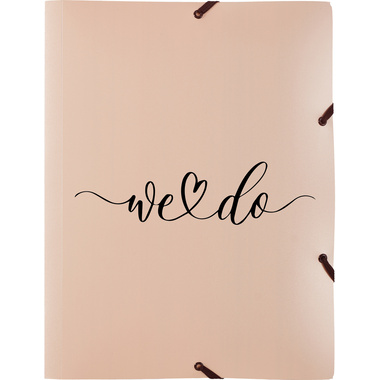 KOLMA Gummibandmappe Wedding A4 11.178.08 opak roségold,we do